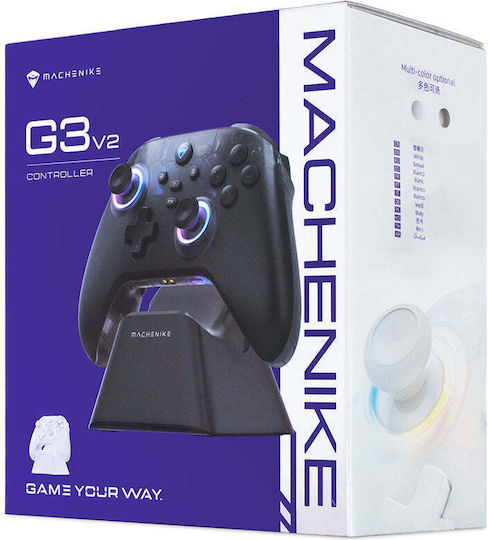 Machenike G3 V2 with Charging Station Wireless Gamepad for Android PC Switch iOS Black