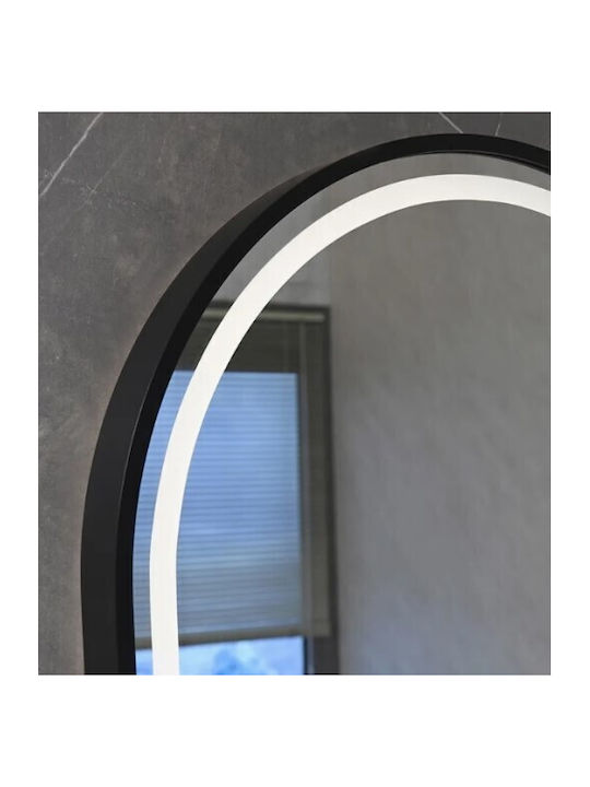 Огледало За Баня LED Touch Mirrorlux Helios S-4971b Овално 900х600мм Черно