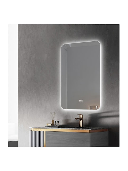 Огледало За Баня LED Touch Mirrorlux Eos S-4533v Правоъгълно 800х600мм