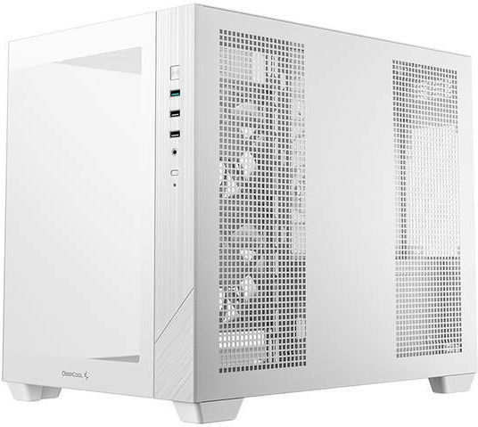 Deepcool CG330 3F Gaming Мини Кула Кутия За Компютър Със Страничен Прозорец И ARGB Осветление Бяла