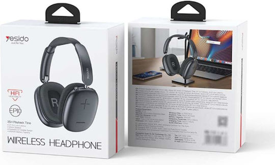 Yesido Ασύρματα Bluetooth Over Ear Ακουστικά Γκρι