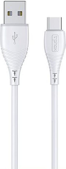T-Phox USB 2.0 Cable USB-C male - USB-A PD Λευκό 1.2m