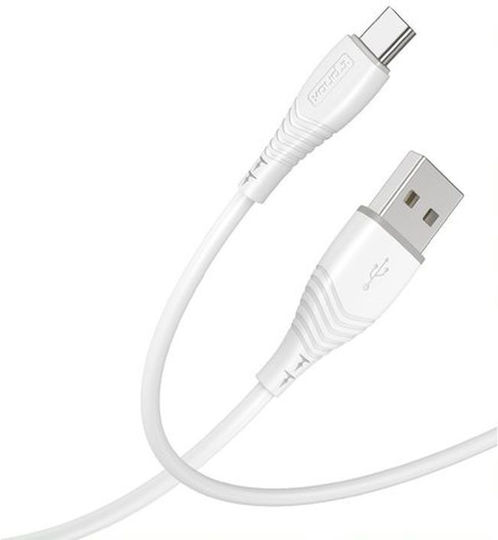 T-Phox USB 2.0 Cable USB-C male - USB-A PD Λευκό 1.2m