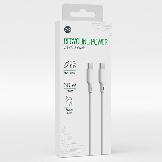 Forever USB 2.0 Cable USB-C male - USB-A / USB-C White 1.5m
