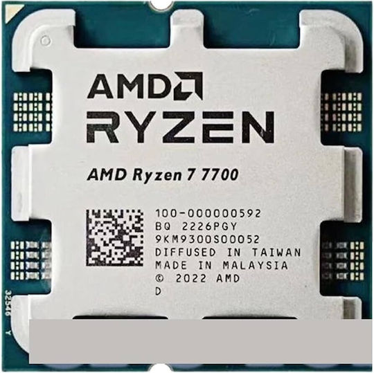 AMD Ryzen 7 7700 3.8GHz Επεξεργαστής 8 Πυρήνων για Socket AM5 Tray