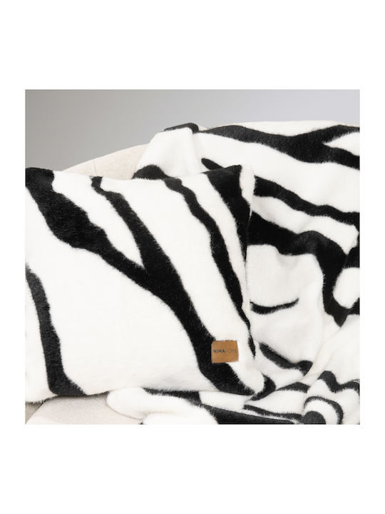 Nima Sebra Furry Blanket Sofa 130x170cm White Black