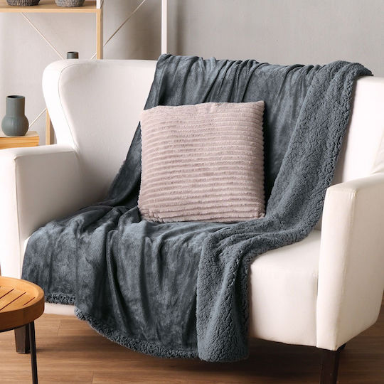 Kentia Стилна Ivanna Одеяла Sherpa Канапе 130x170см Сива