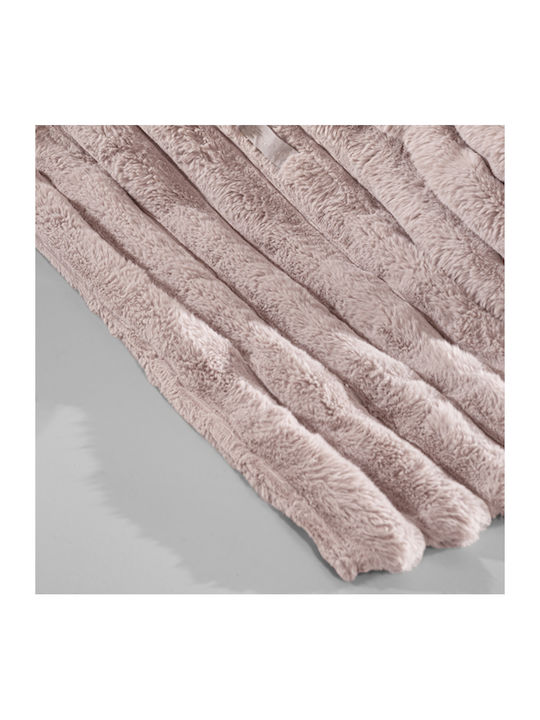 Guy Laroche St.moritz Κουβέρτα Γούνινη King Size 260x240εκ. Old Pink