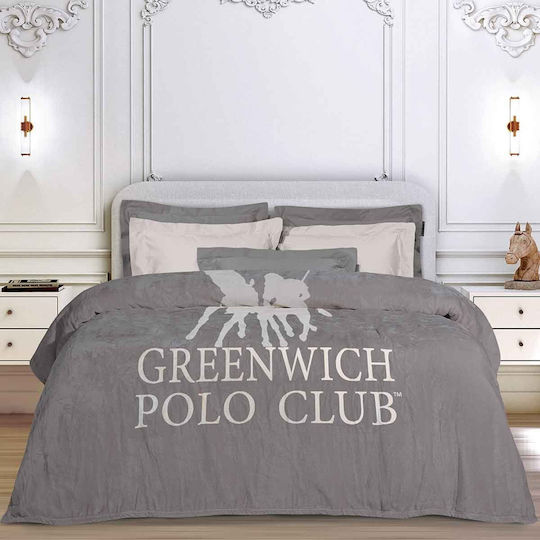 Greenwich Polo Club 3489 Κουβέρτα Fleece Μονή 160x220εκ. Grey