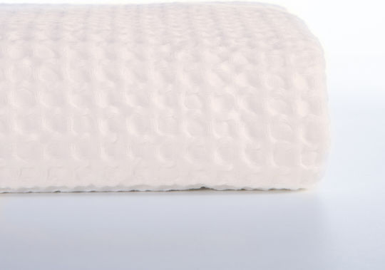 Nef-Nef Homeware New Golf Pique Double Blanket 220x240cm White