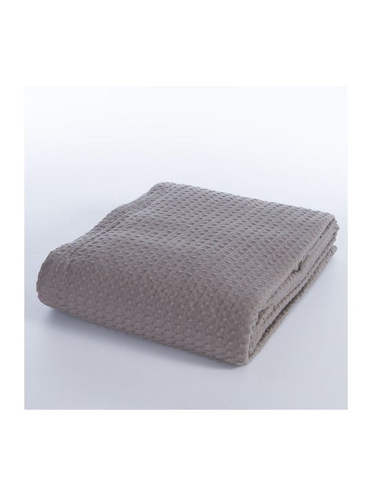 Nef-Nef Homeware New Golf Pique Blanket Double 220x240cm Silver