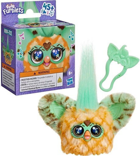 Hasbro Furby Cream Theme Green Plush & Soft Toy with Sound for 6+ Years 13 cm