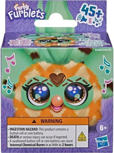 Hasbro Furby Cream Theme Green Plush & Soft Toy with Sound for 6+ Years 13 cm