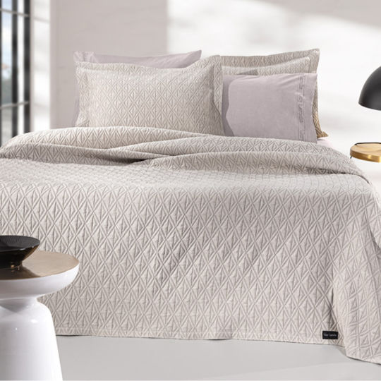 Guy Laroche Oasis Pique Blanket Double 245x260cm Linen
