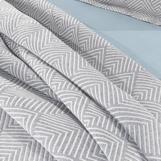 Guy Laroche Tetris Κουβέρτα Πικέ Μονή 160x260εκ. Silver