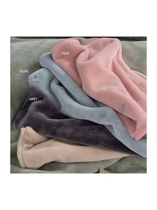 Palamaiki Dream Velour 2 Κουβέρτα Βελουτέ Μονή 160x220εκ. Pink