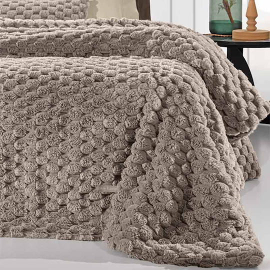 Guy Laroche Elixir Furry Blanket King Size 260x240cm Taupe