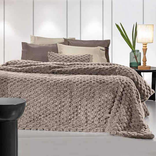 Guy Laroche Elixir Furry Blanket King Size 260x240cm Taupe