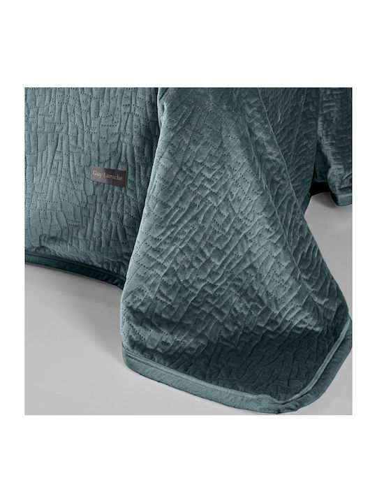Guy Laroche Bolzano Set Blanket Sherpa Single 160x220cm Emerald Velvet