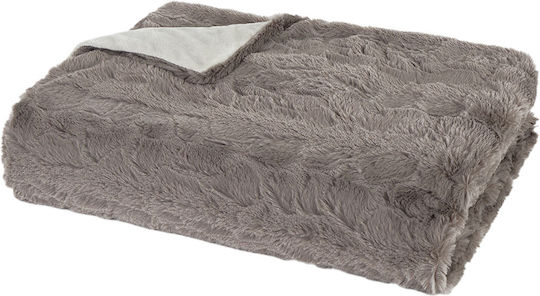 Nima Velure Κουβέρτα Γούνινη Καναπέ 130x170εκ. Cigar Beige