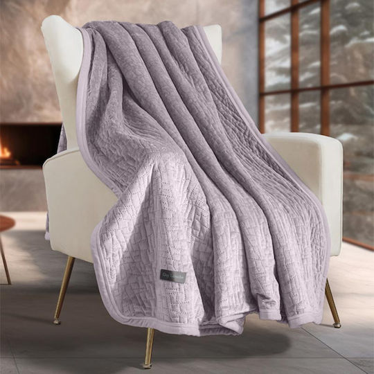 Guy Laroche Bolzano Blanket Sherpa Sofa 130x170cm Melanze