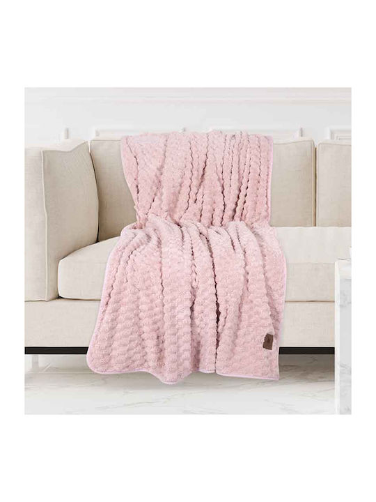 Das Home 8848 Κουβέρτα Fleece Καναπέ 130x170εκ. Pink
