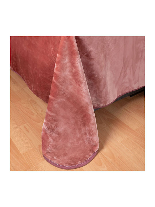 Silk Fashion Κουβέρτα Βελουτέ Υπέρδιπλη 220x240εκ. Σάπιο Μήλο 5206978075438