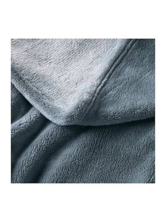 Kentia Yolanda Velvet Blanket Double Size 180x220cm Denim