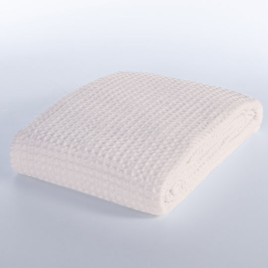 Nef-Nef Homeware New Golf Pique Blanket Single 160x240cm White