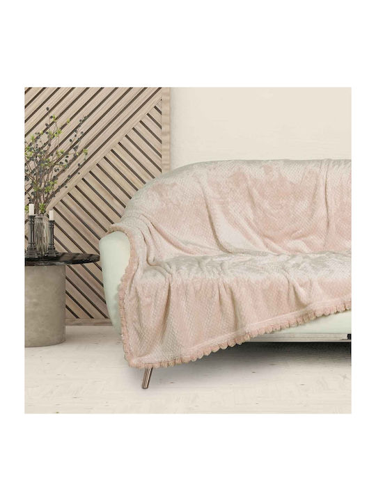 Das Home Winter 1185 Fleece Blanket Sofa 130x170cm White