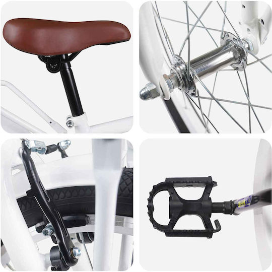 vidaXL 18" Kinderfahrrad Mountainbike Weiß