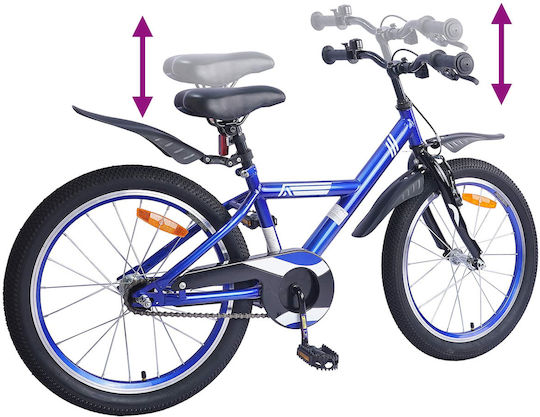 vidaXL 18 Zoll Kinderfahrrad Blau