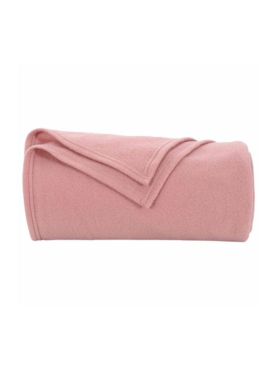 vidaXL Fleece Decke Übergröße 240x220cm Rosa
