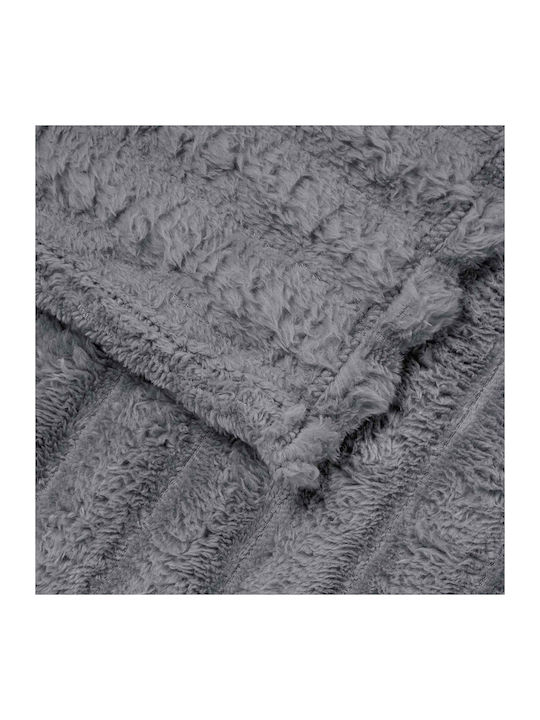 vidaXL Κουβέρτα Fleece Διπλή 200x150εκ. Σκούρο Γκρι 42016830