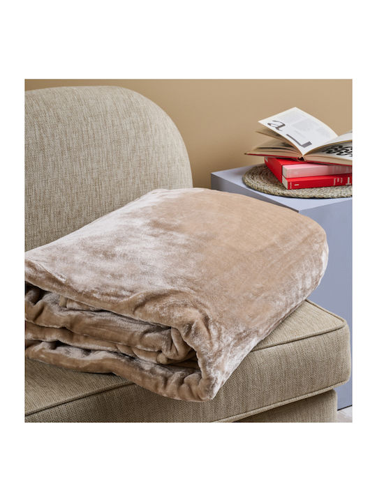 Cokitex Silk Touch Samtige Decke Übergröße 220x240cm Beige