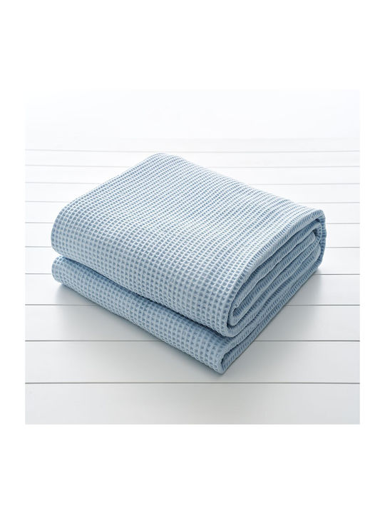 Vesta Home Piqué Decke Übergröße 230x250cm Blau
