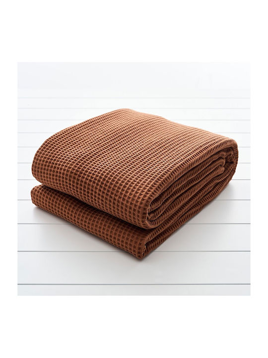 Vesta Home Piqué Decke Einzeln 170x250cm Keramikrot