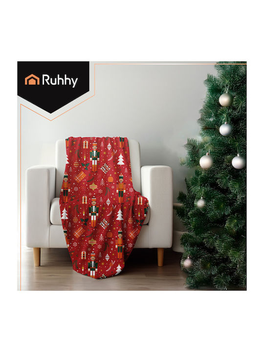 Ruhhy Κουβέρτα Fleece Μονή 150x200εκ. Κόκκινη 18547-0