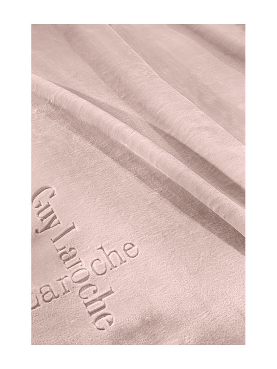 Guy Laroche Velvet Blanket Single 160x220cm Pink