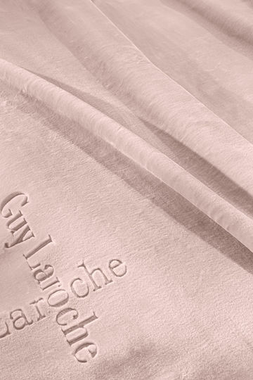 Guy Laroche Logo Pătură Catifea Simplă 160x220 cm Pudră