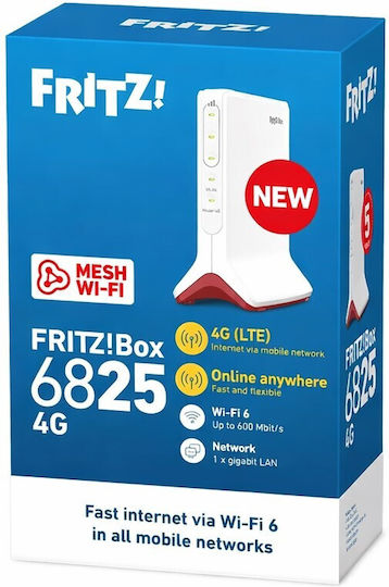 AVM FRITZ!Box 6825 Ασύρματο 4G Router Wi‑Fi 4