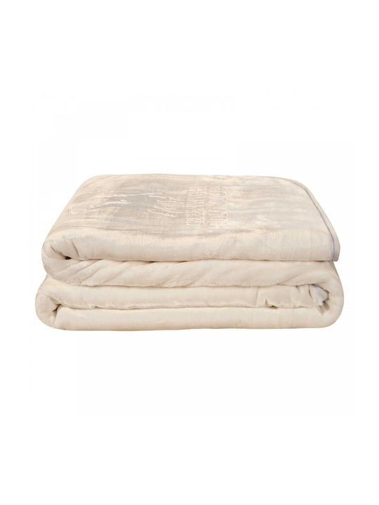 Greenwich Polo Club 3441 Velvet Single Blanket 160x240cm White