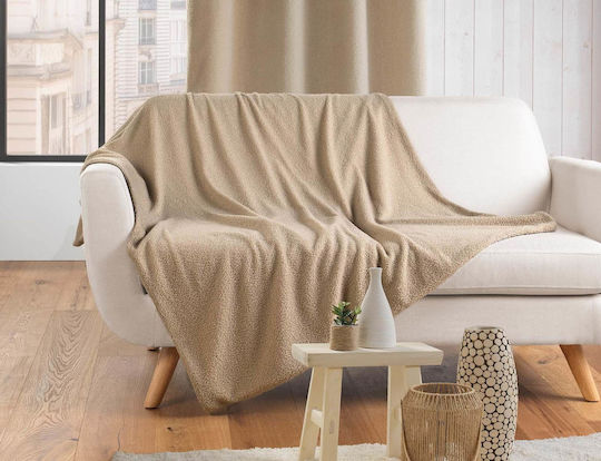 L-c Wooly Decke Fleece Couch 125x150cm Beiges