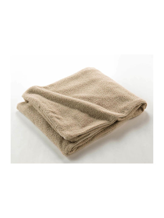 L-c Wooly Κουβέρτα Fleece Καναπέ 125x150εκ. Beige