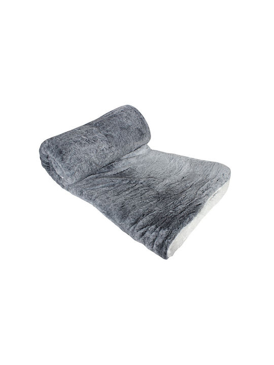 TnS Rabbit Sherpa Blanket Single 150x220cm Gray