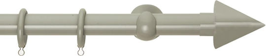 Zogometal Metallisch Vorhangstange Color More Doppel mit Schiene Φ25mm 160cm Ecru