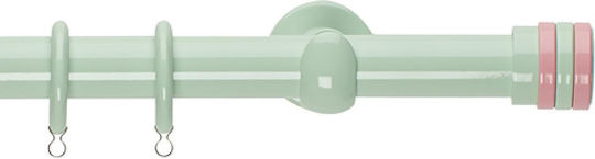 Zogometal Metallic Curtain Pole Color Pop Super Gloss Double with Rail Φ25mm 160cm Pink
