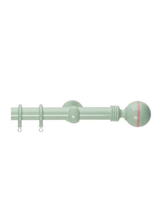 Zogometal Metallic Curtain Pole Color Pop Super Gloss Double with Rail Φ25mm 160cm Light Blue