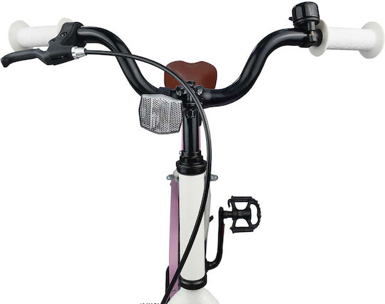 vidaXL 18 Inch Kids' Bicycle City White