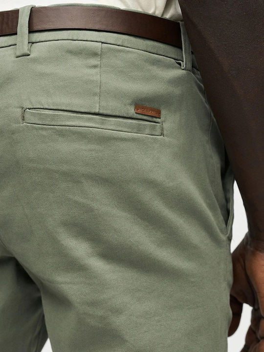 Herrenhosen Chino Elastisch in Slim Passform Grün